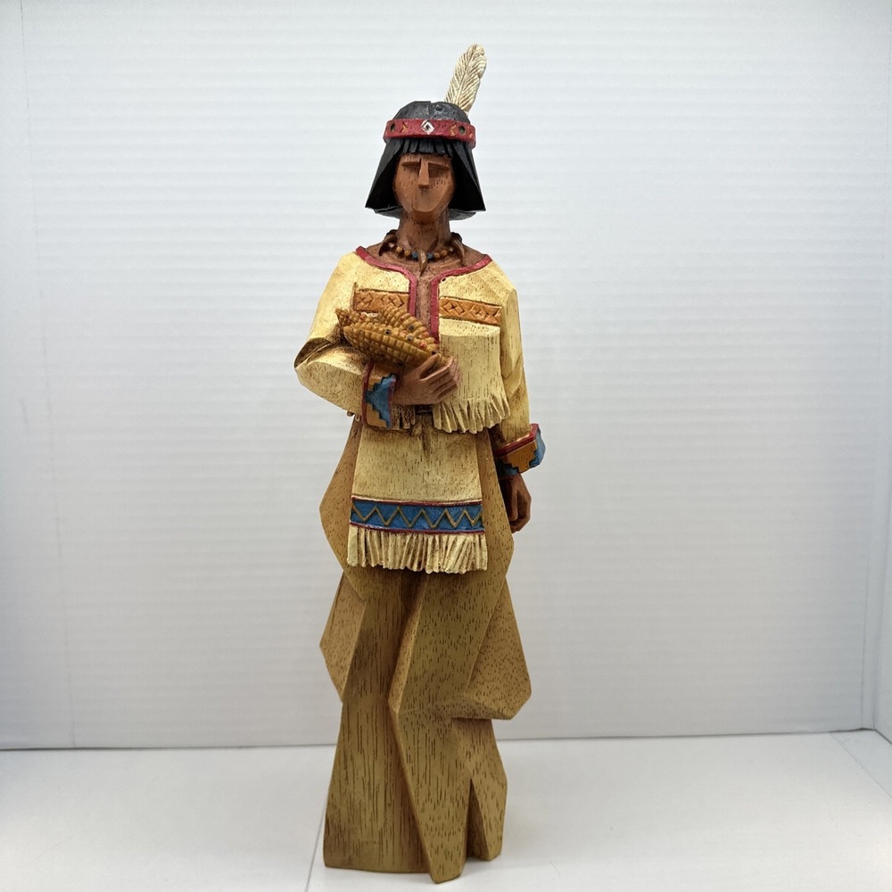 Pacific Rim Cubist Native American Indian 13" Thanksgiving Resin Figure